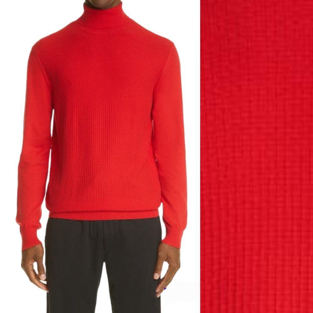 🆕️ Canali Black Edition Turtleneck in Bright Red